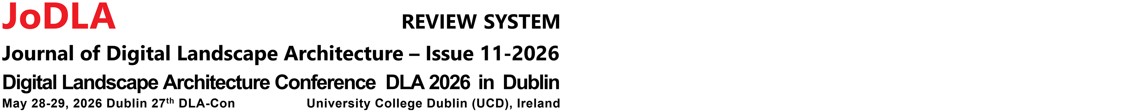 JoDLA 10-2026 Review - your contribution to DLA Conference 2026
